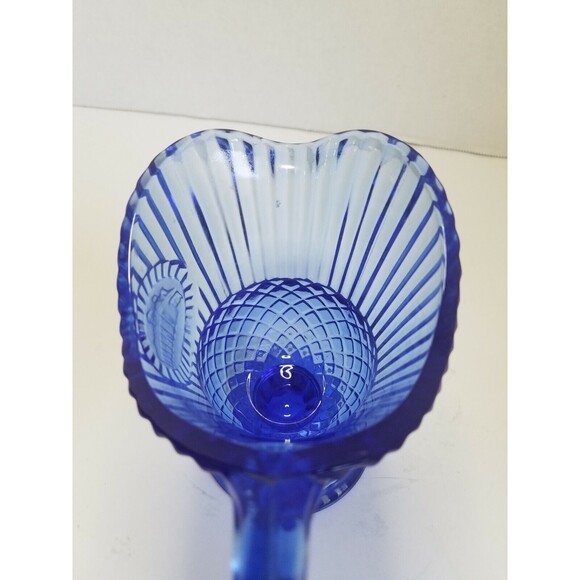 Vintage Avon Blue Fostoria Mt Vernon Glass Creamer 5"×3" - Picture 5 of 11